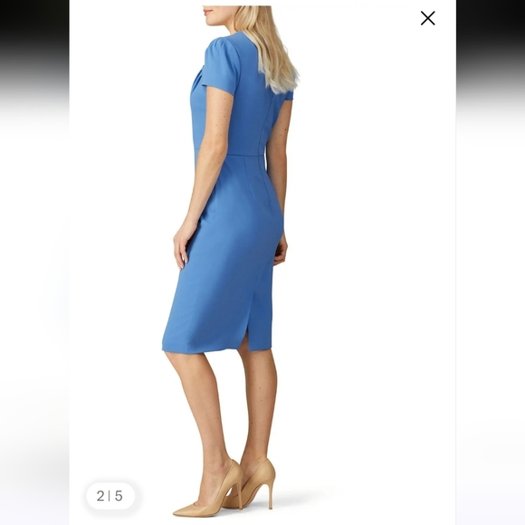 BADGLEY MISCHKA  Regatta Blue Sheath Midi Dress. Size 4 NWT - Picture 9 of 15